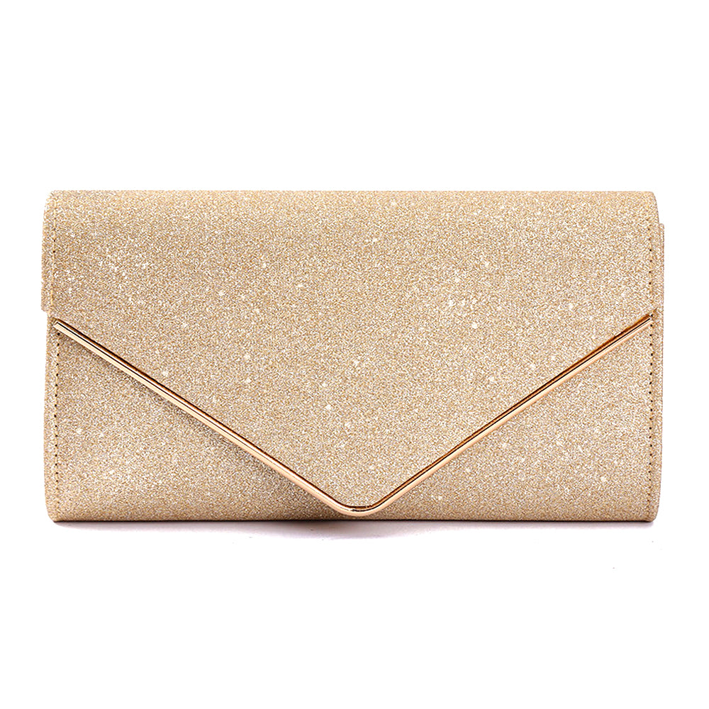DAK06SEEB0000GL Clutch Purses for Women, Evening Bag Envelope Clutch, Handbags Crossbody Bag Wedding Bag for Prom Party Wedding Engagement, Gold