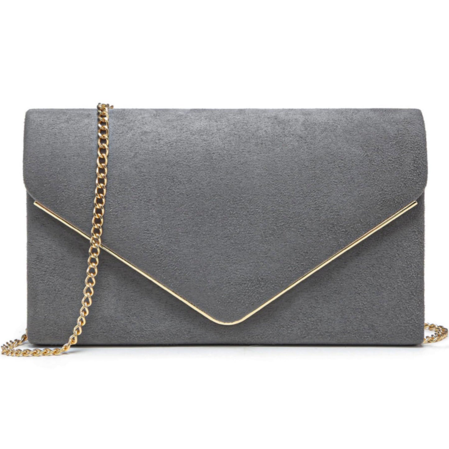 DAK05VSCP0000GY Evening Clutch Purses, Formal Wedding Purses for Women Lady Girl, Handbags for Cocktail Prom Crossbody Shoulder Envelope Bag, Grey