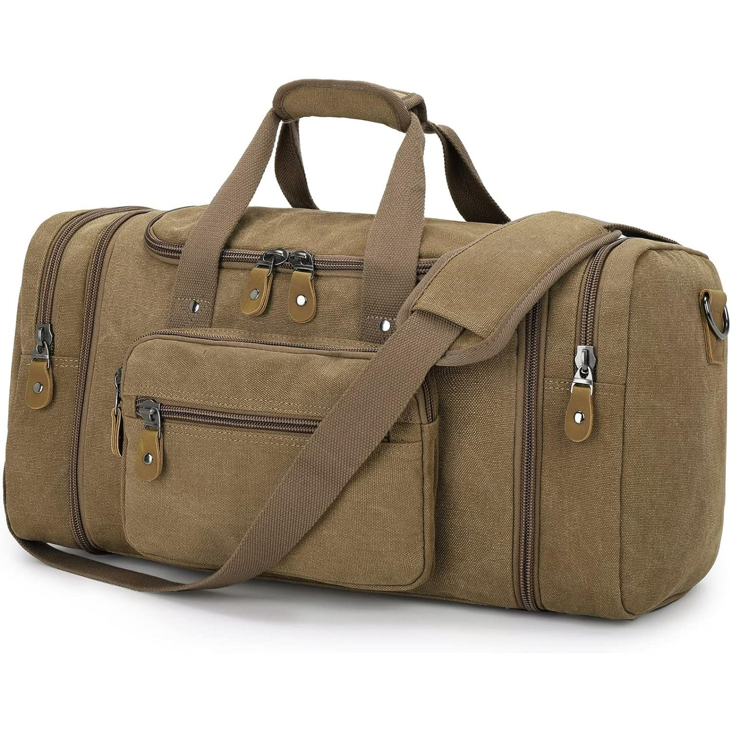 DAK25CNTB0000CF Canvas Duffle Bag - 50L Waterproof Weekender Overnight Travel Bag