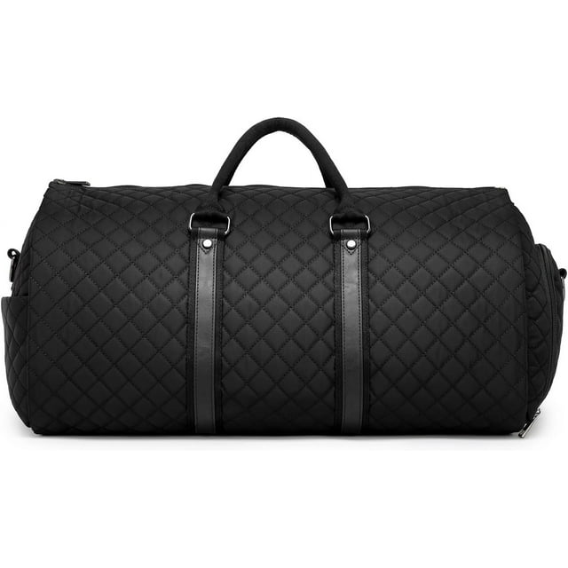 DAK22TBGB0000BK Carry on Garment Bag for Women,Leather Garment Bags for Travel with Shoe Pouch 2 in 1 Hanging Suitcase Suit Bag for Women Travel Bags for Women Black