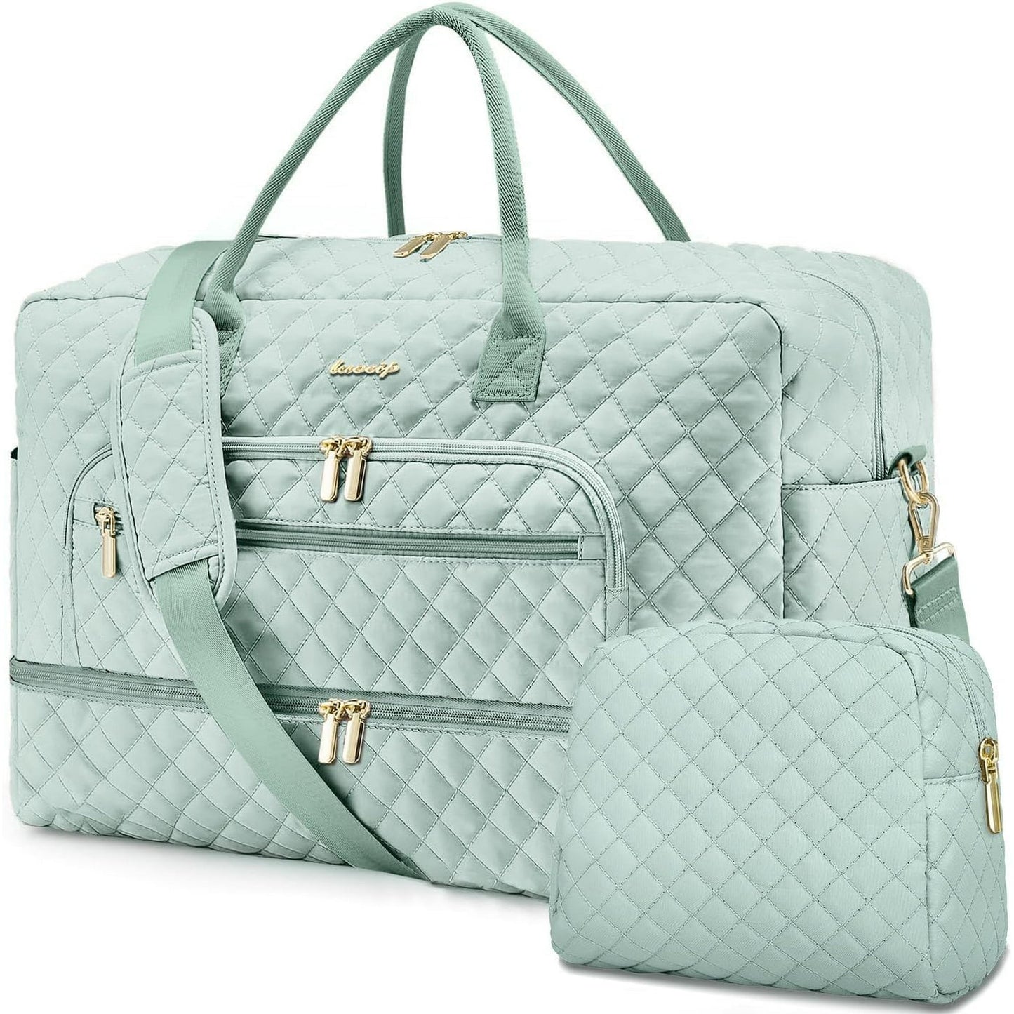 DAK19TBWB0000BU Weekender Bags for Women,Personal Item Travel Bag with Shoes Compartment,Overnight Travel Duffel Bag with Toiletry Bag, Blue