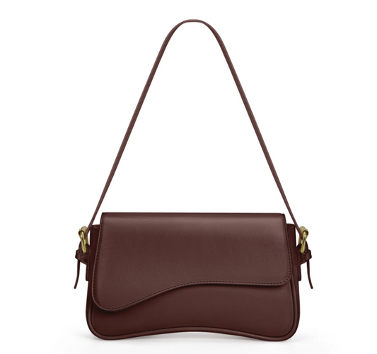 DAKOMM Shoulder Bag, Shoulder Bag for Women with 2 Removable Straps, Cute Crossbody Handbag with Zipper Closure, Retro Classic Purses, Trendy Vegan Leather Shoulder Tote HandBag, Coffee