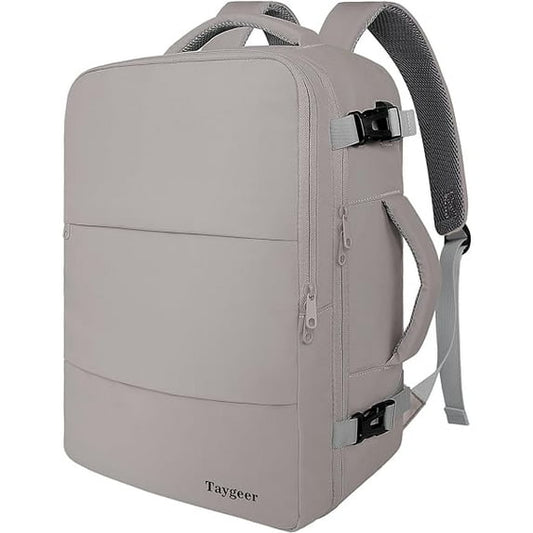 DAK10TRBP0000GY 17.7" Travel Backpack with USB Port & Shoe Compartment, TSA-Approved Laptop Carry On Backpack, Waterproof Large Casual Daypack Travel Bag for Women Men Weekender Trips, Business & Hiking, Gray