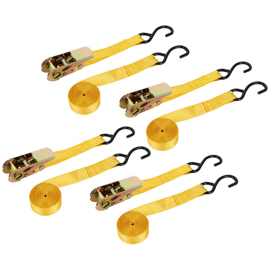 Ratchet Tie Down Straps, 14.8ft Heavy Duty Straps, 2000 lbs Break Strength, for Moving & Motorcycle Transport, 4pack