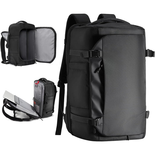 DAK10WFTB0000BK 40L Travel Backpack for Women & Men, Large Carry on Backpack for Airplanes