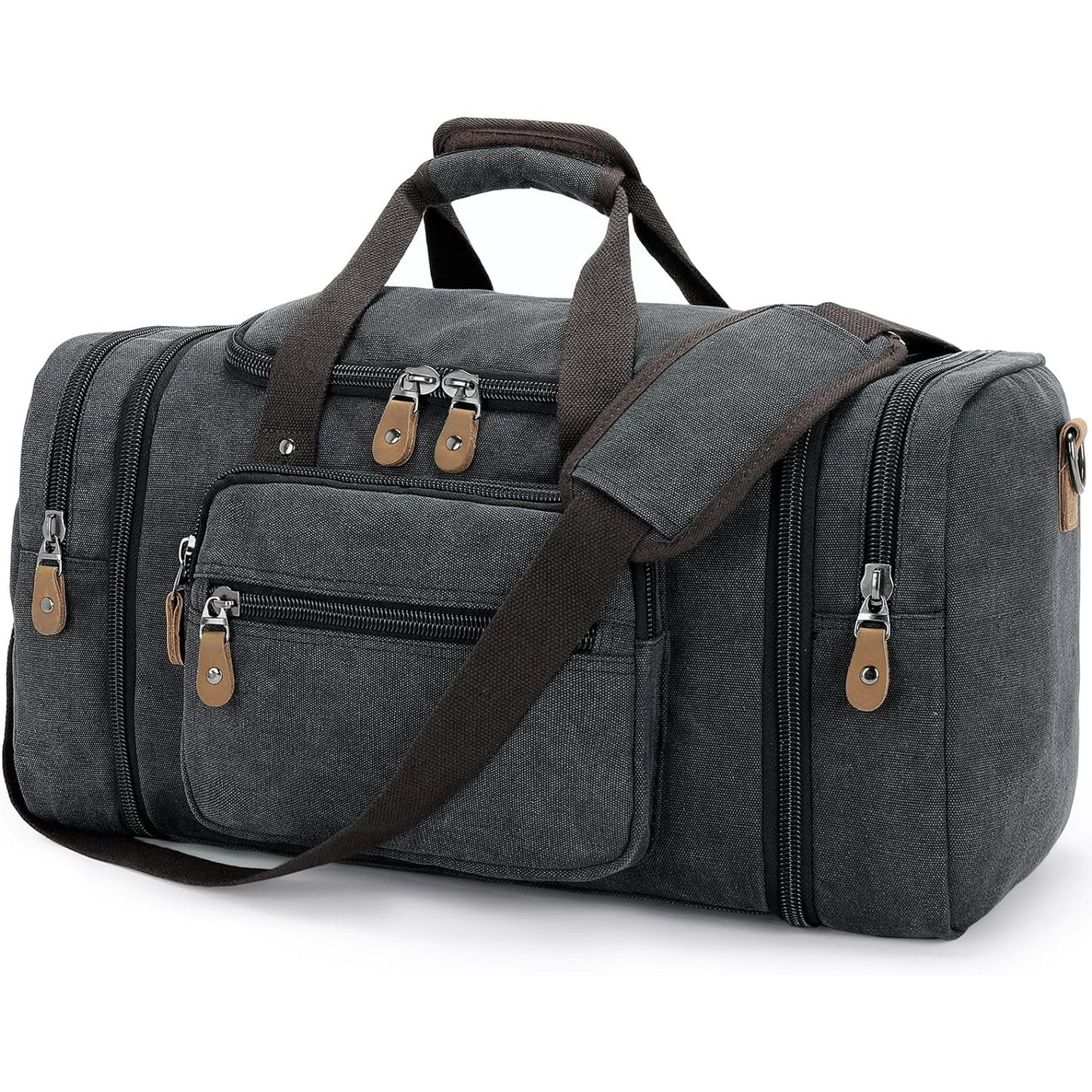 DAK25CNTB0000GY Canvas Duffle Bag - 50L Waterproof Weekender Overnight Travel Bag