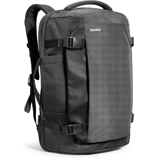 DAK09WFTB0000BCK Travel Backpack 40L, TSA Friendly Flight Approved Carry-on Luggage Hand Water-resistant Lightweight Business Rucksack, Durable Large Weekender Bag Daypack Fits 17.3 Inch Laptop