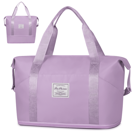 DAK15TBEB0000PP 35L Expandable Travel Duffle Bag, Weekender Bag for Women, Carry on Overnight Bag with Wet Pocket, Multipurpose Personal Item Bag Sports Tote Gym Bag Hospital Mom Bag for Labor and Delivery